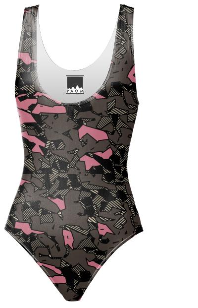 Pink Camouflage AOP Swimsuit