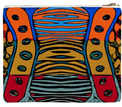 Cartoon Zebra Neoprene Clutch Bags