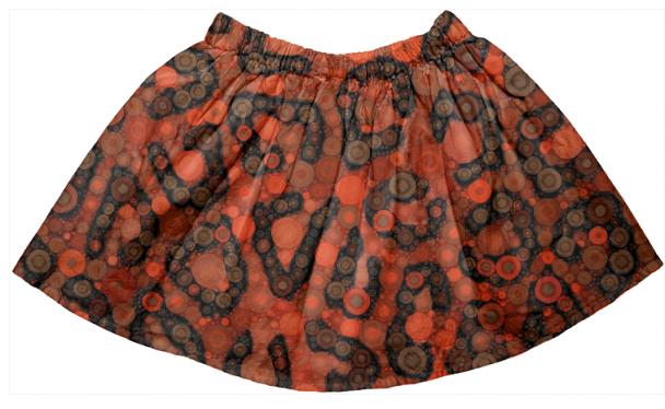 Florescent Orange Cheetah AOP Girl s Skirt