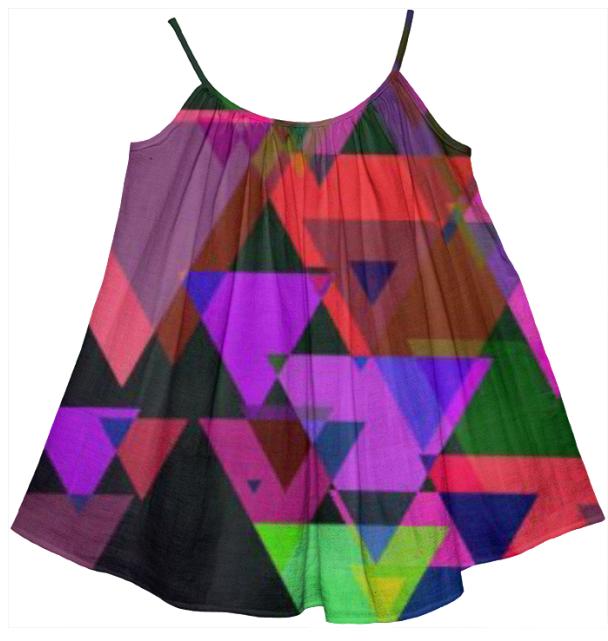 Florescent Triangular Girl s Tent Dress