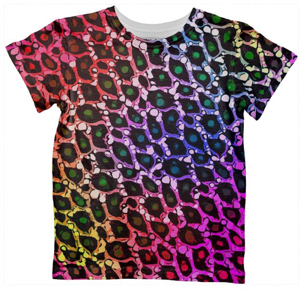 Florescent Cheetah Print AOP Girl s Tshirt