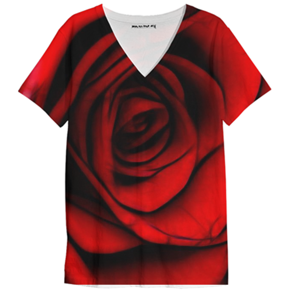 Reddest Rose V-Neck Shirt