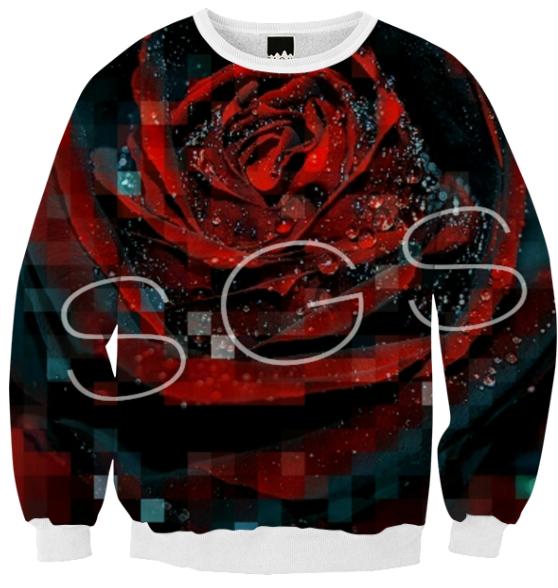 SGS RED rose sweatshirt