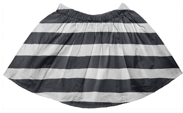 Black and White Stripe Skirt