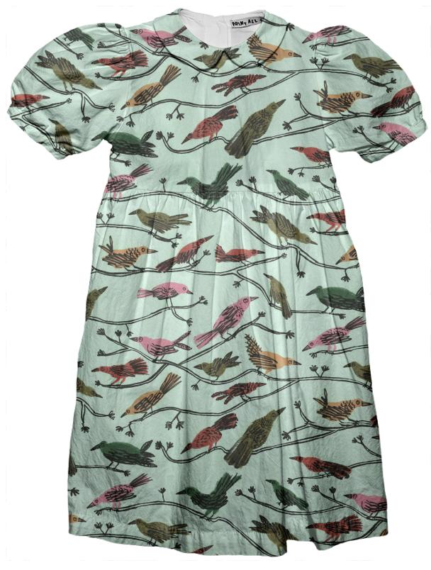 Bird Tree Party Dress