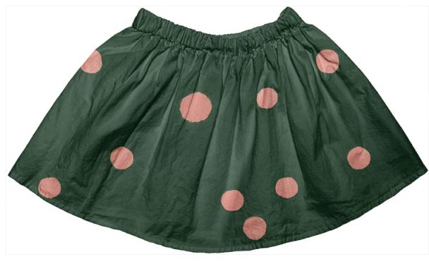 Green Pink Spotted Skirt