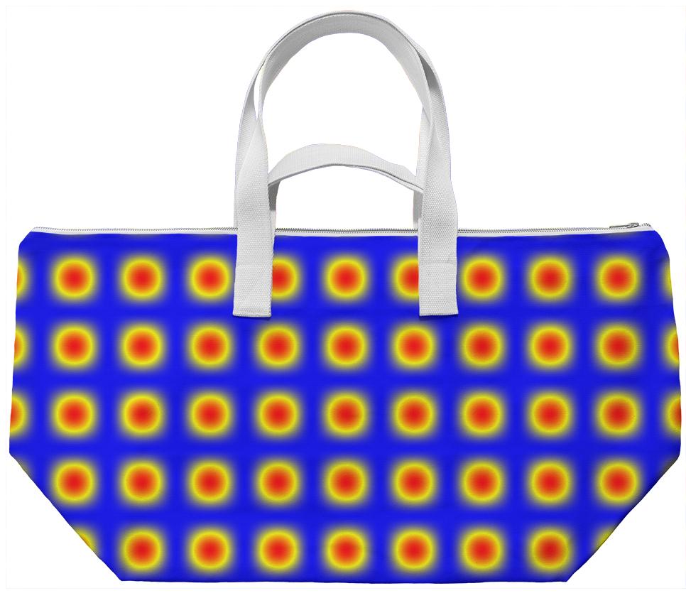 Red Yellow Blue Circle Patterned Weekend Bag