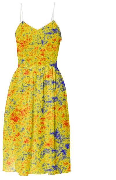 Red Yellow Blue Perlin Noise Dress