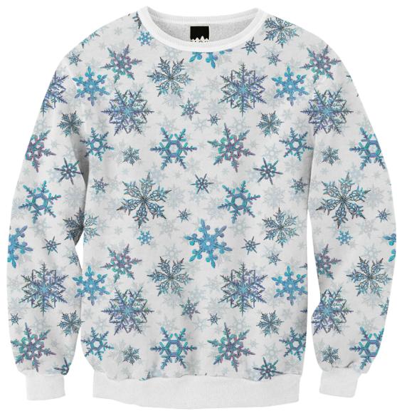 Snowflakes on white