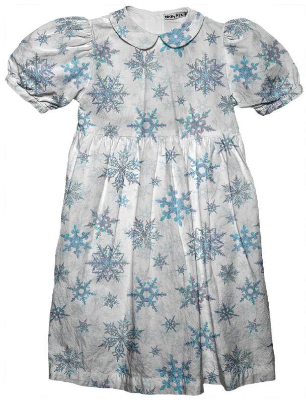 Snowflakes on white