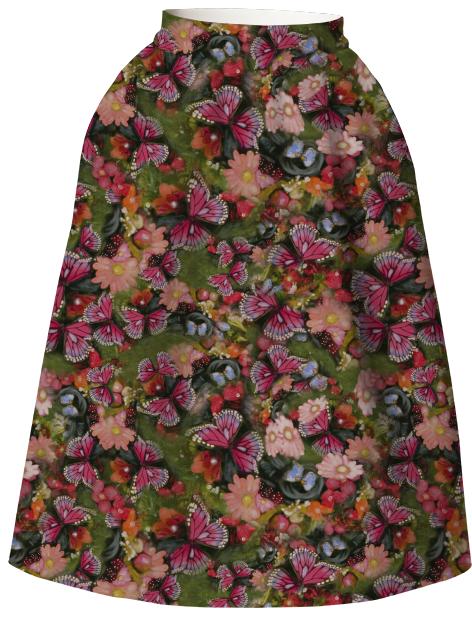 Butterfly Garden Neoprene Full Skirt