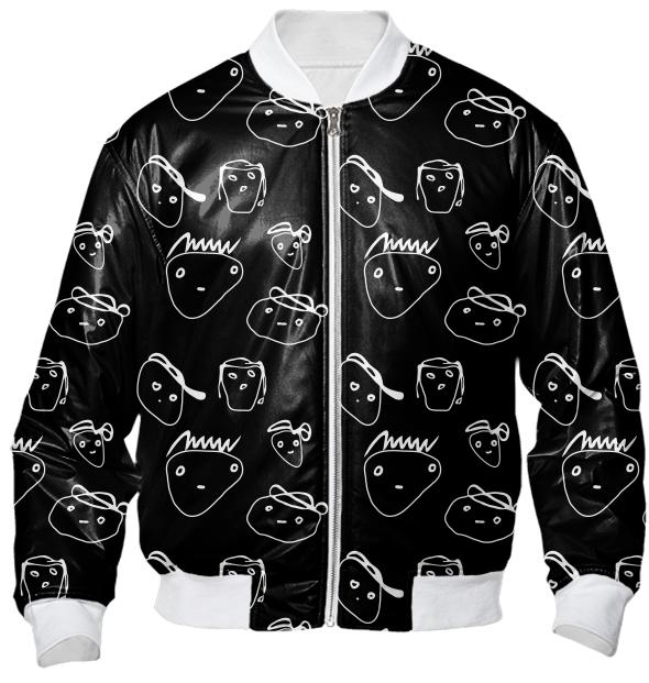 Doodles Dots Faces bomber jacket