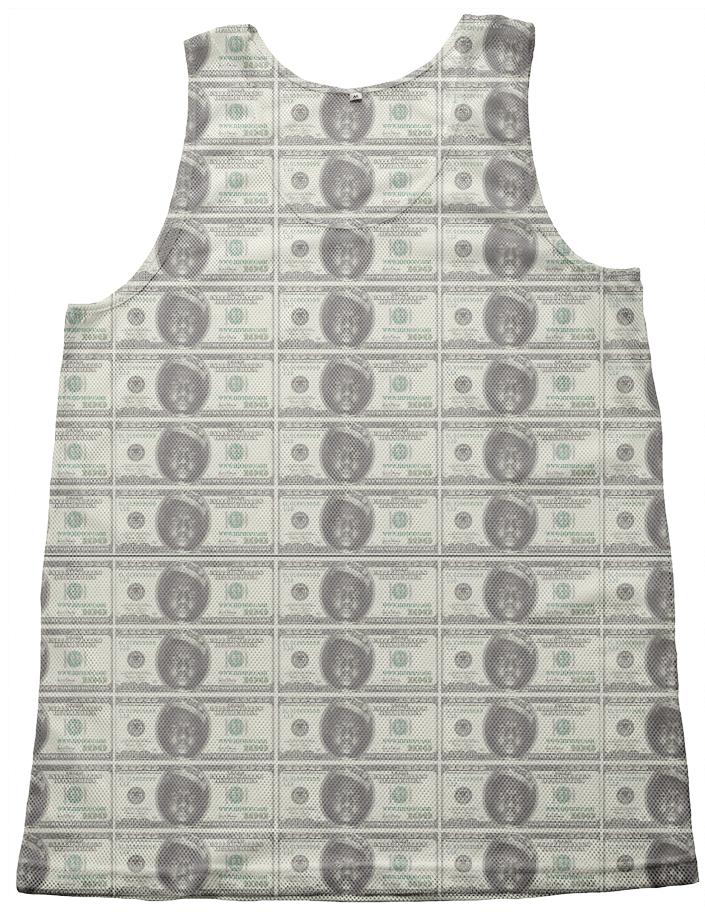 Gimme The Loot Biggie Face 100 All Over Print Mesh Tank Top