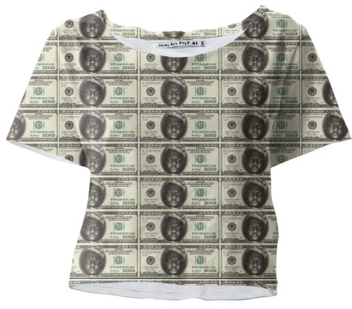 Gimme The Loot Biggie Face 100 All Over Print Crop Tee