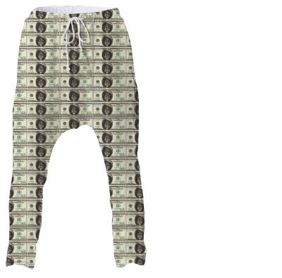 Gimme The Loot Biggie Face 100 All Over Print Drop Crotch Pants