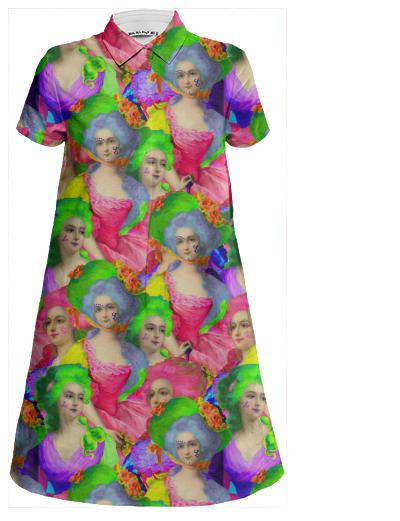 Lavinia fenton fluo neobaroque character shirt dress