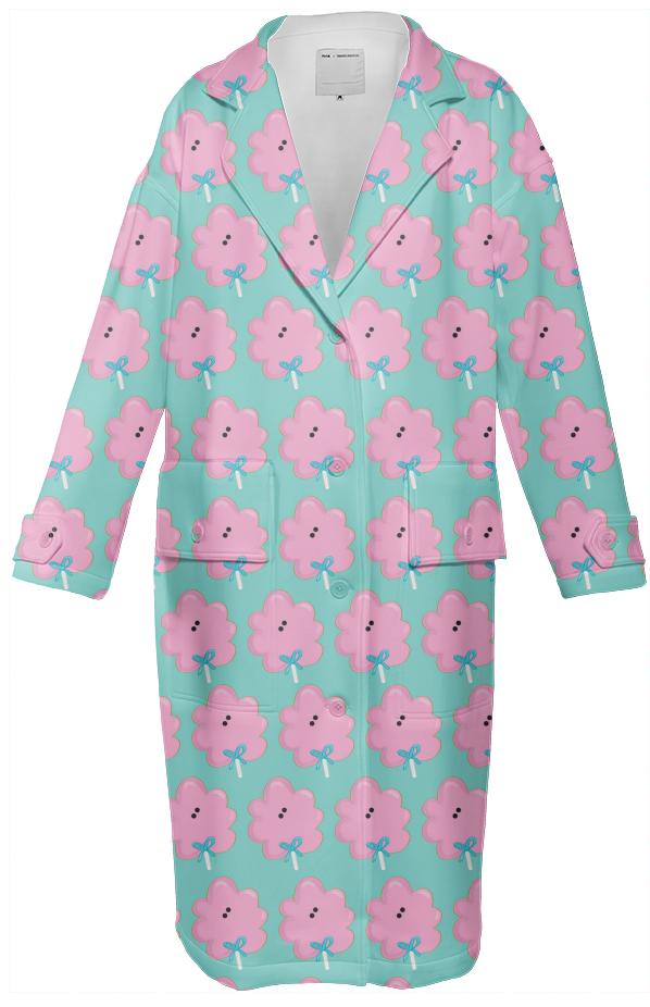 Lavinia fenton sweet cotton candy neoprene trench