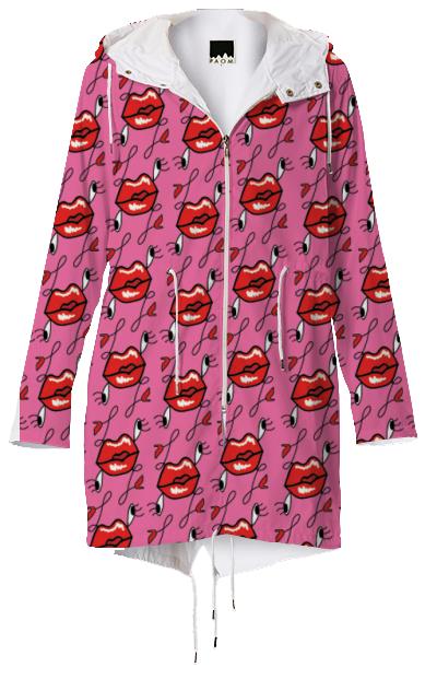 Lavinia fenton pink monogram raincoat
