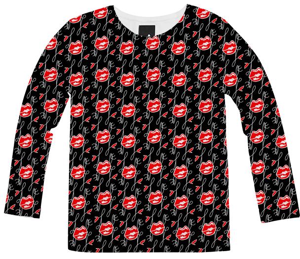 Lavinia fenton black kiss monogram shirt
