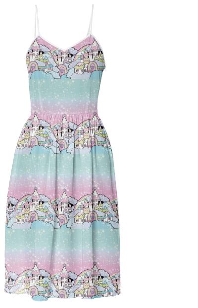Melty Castle Summer Dress Repeat Print