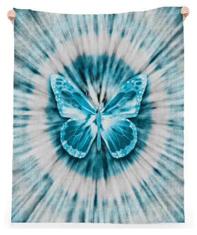 Rising Butterfly Linen Beach Towel