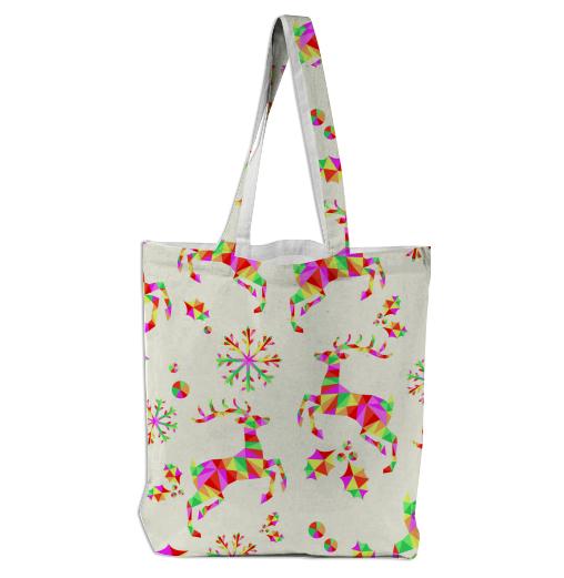 Rainbow Reindeer Christmas Pattern