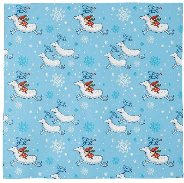 Blue Reindeer Christmas Pattern