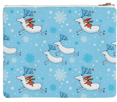 Blue Reindeer Christmas Pattern