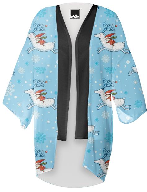 Riding Reindeer Christmas Pattern