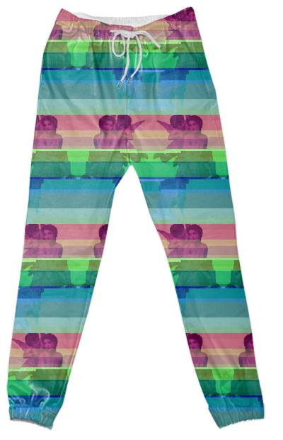 roygbv glitch cotton pants