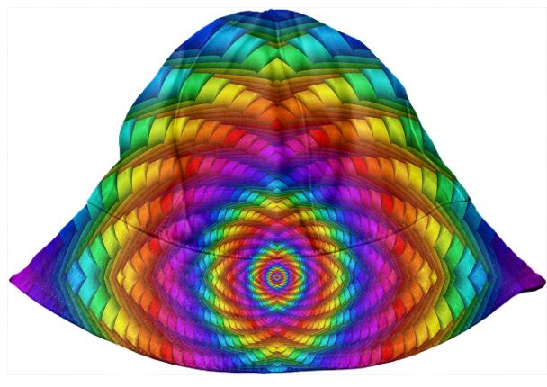 Psychedelic Rainbow Spiral Kid s Bucket Hat