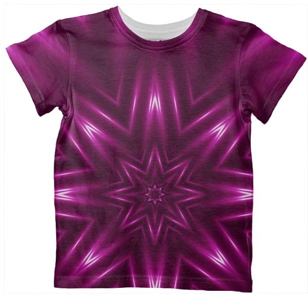 Pink Star burst Kid s T shirt