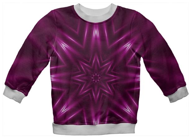Pink Star burst Kid s Sweatshirt