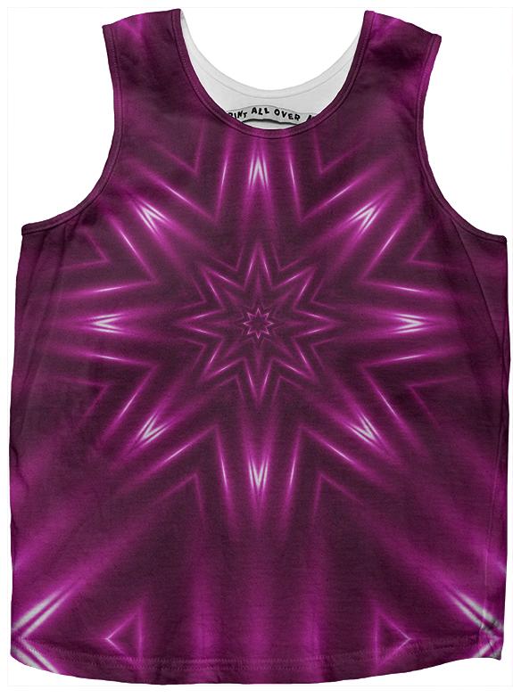 Pink Star burst Kid s Tank Top