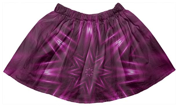 Pink Star Burst Kid s Full Skirt