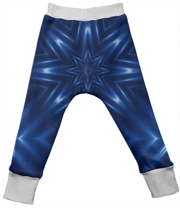 Blue Star Burst Kid s Drop Pants