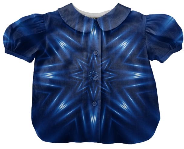 Blue Star Burst Kid s Blouse