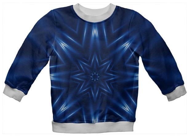 Blue Star Burst Kid s Sweatshirt