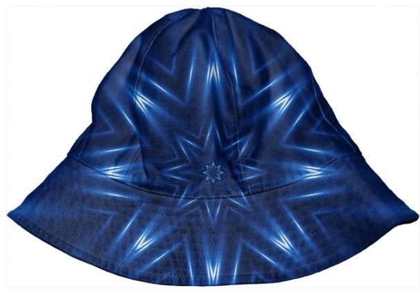 Blue Star Burst Kid s Bucket Hat