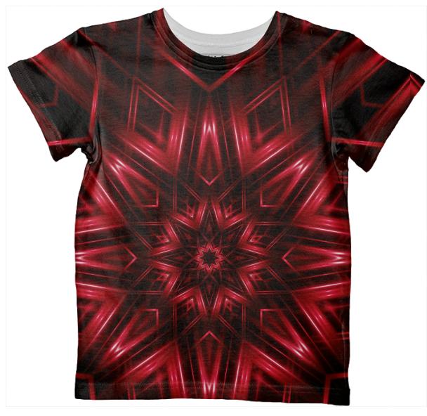 Red Kaleidoscope Kid s T shirt
