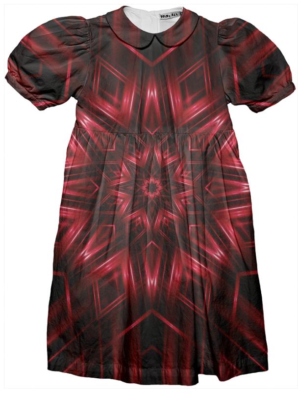Red Kaleidoscope Kid s Party Dress