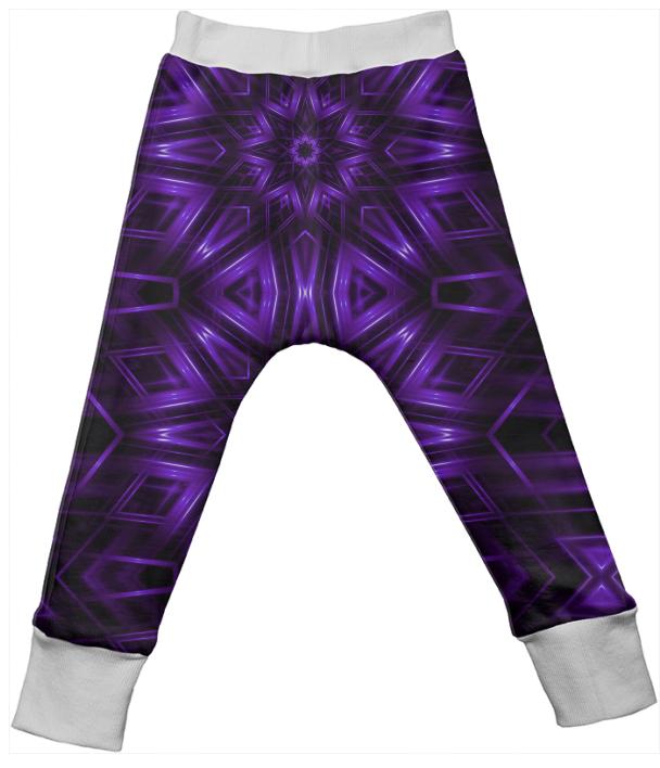 Glossy Purple Kaleidoscope KId s Drop Pant