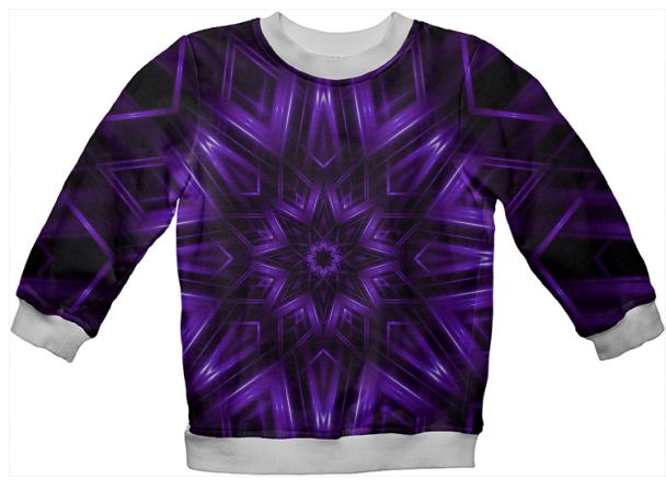 Glossy Purple Kaleidoscope Kid s Sweatshirt