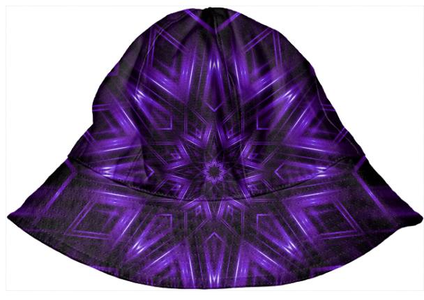 Glossy Purple Kaleidoscope Bucket Hat