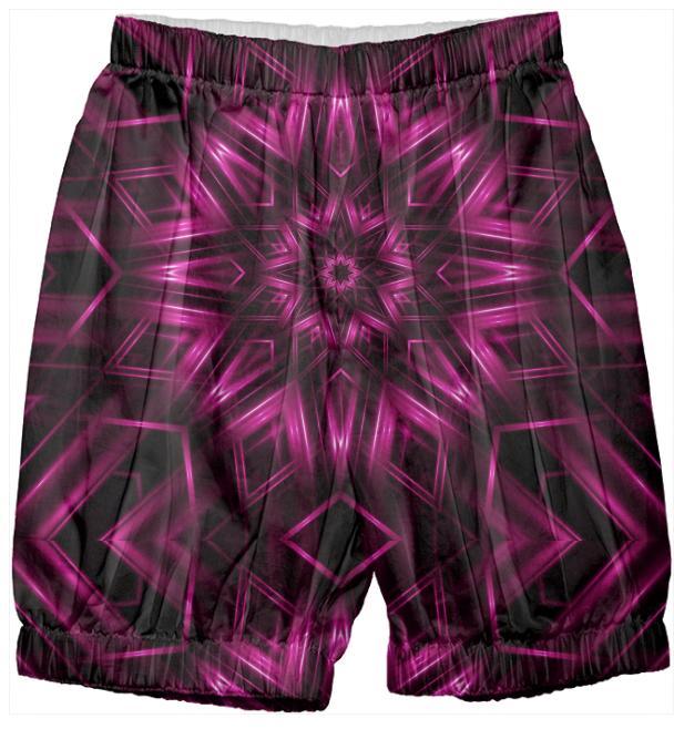 Glossy Pink Kaleidoscope Kids Bloomers