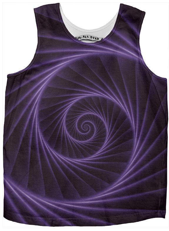 Purple Spiral Fractal Kids Tank Top