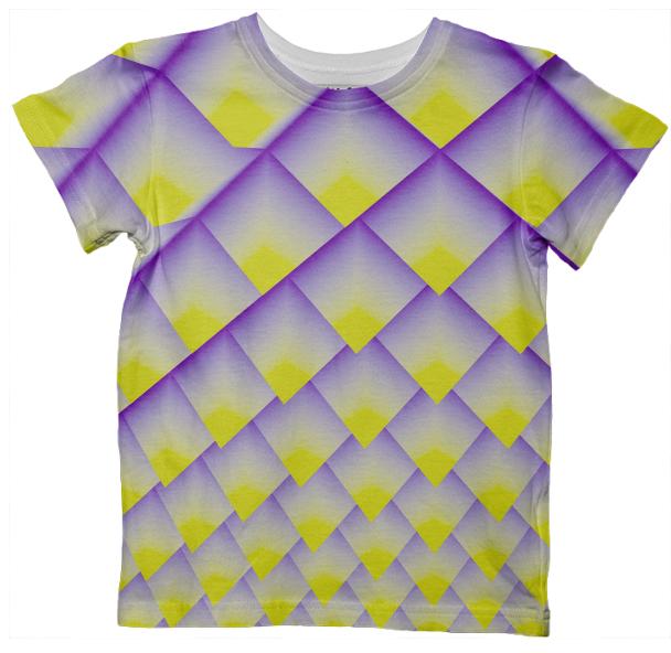 Yellow and Purple 3d Pyramids
