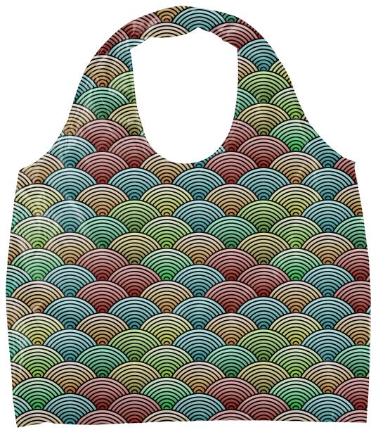 Colorful Oriental Concentric Circles Eco Tote
