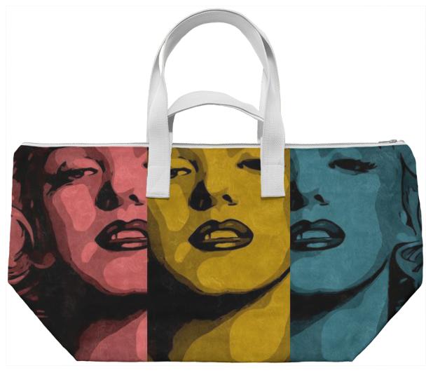 Marilyn Pop Grunge Weekender Bag