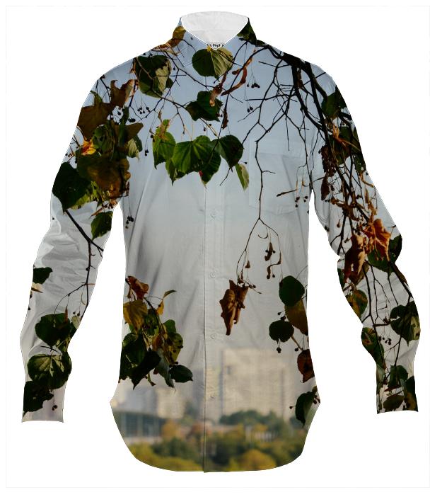 Autumn in the city Men s Button Down